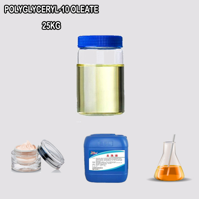 Manufacturer High Pure 99% Bulk Price Cosmetic Raw Materials POLYGLYCERYL-10 OLEATE CAS 9007-48-1 uses for daily care products. for sale