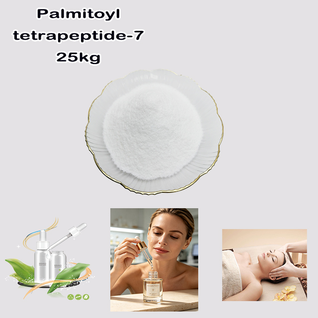 Manufacturer Supply Bulk Price Cosmetic Peptide CAS 221227-05-0 98% Palmitoyl Tetrapeptide-7 Powder with good service for sale
