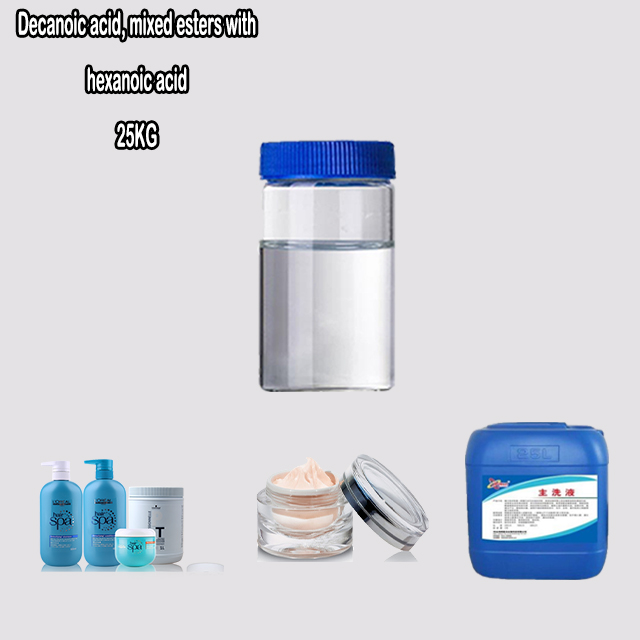 Cosmetic Grade High Quality Decanoic acid, mixed esters with hexanoic acid, octanoic acid and trimethylolpropane CAS 68130-52-9 with good service for sale