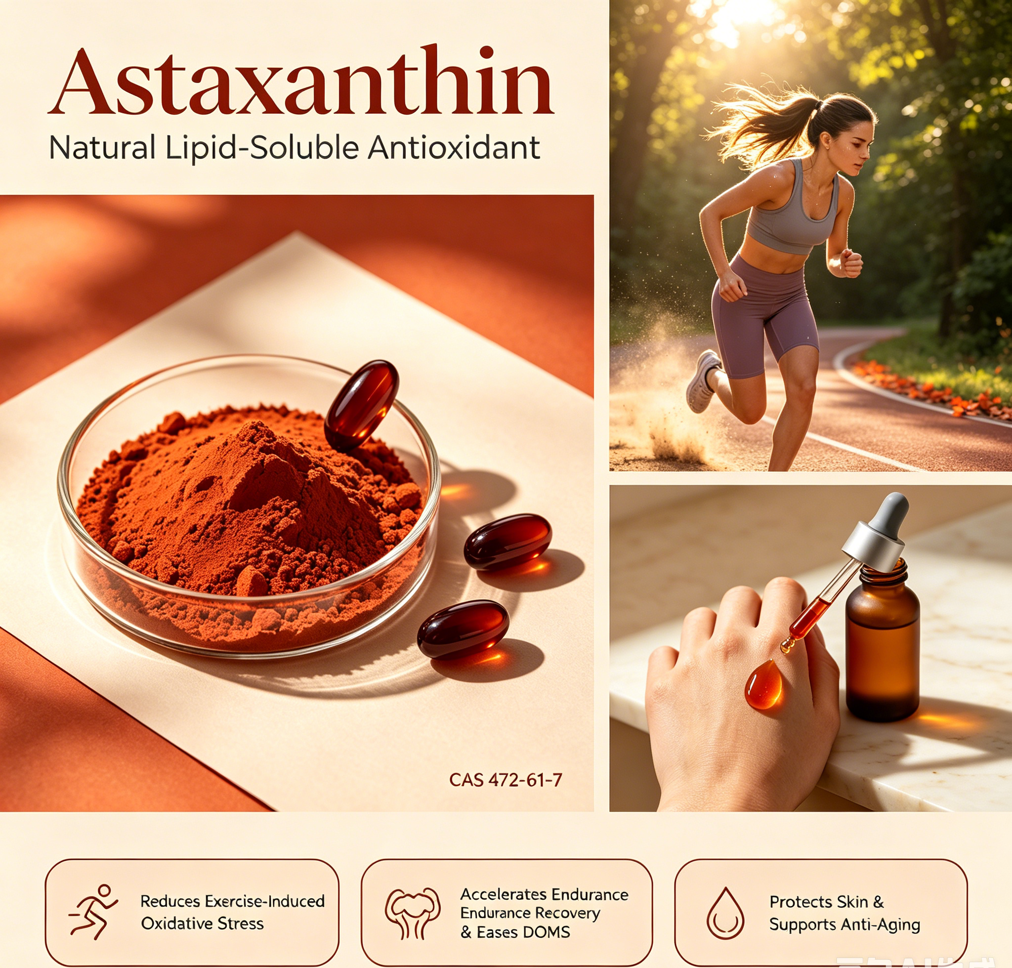 Natural Astaxanthin Powder 4% CAS 472-61-7 for sale