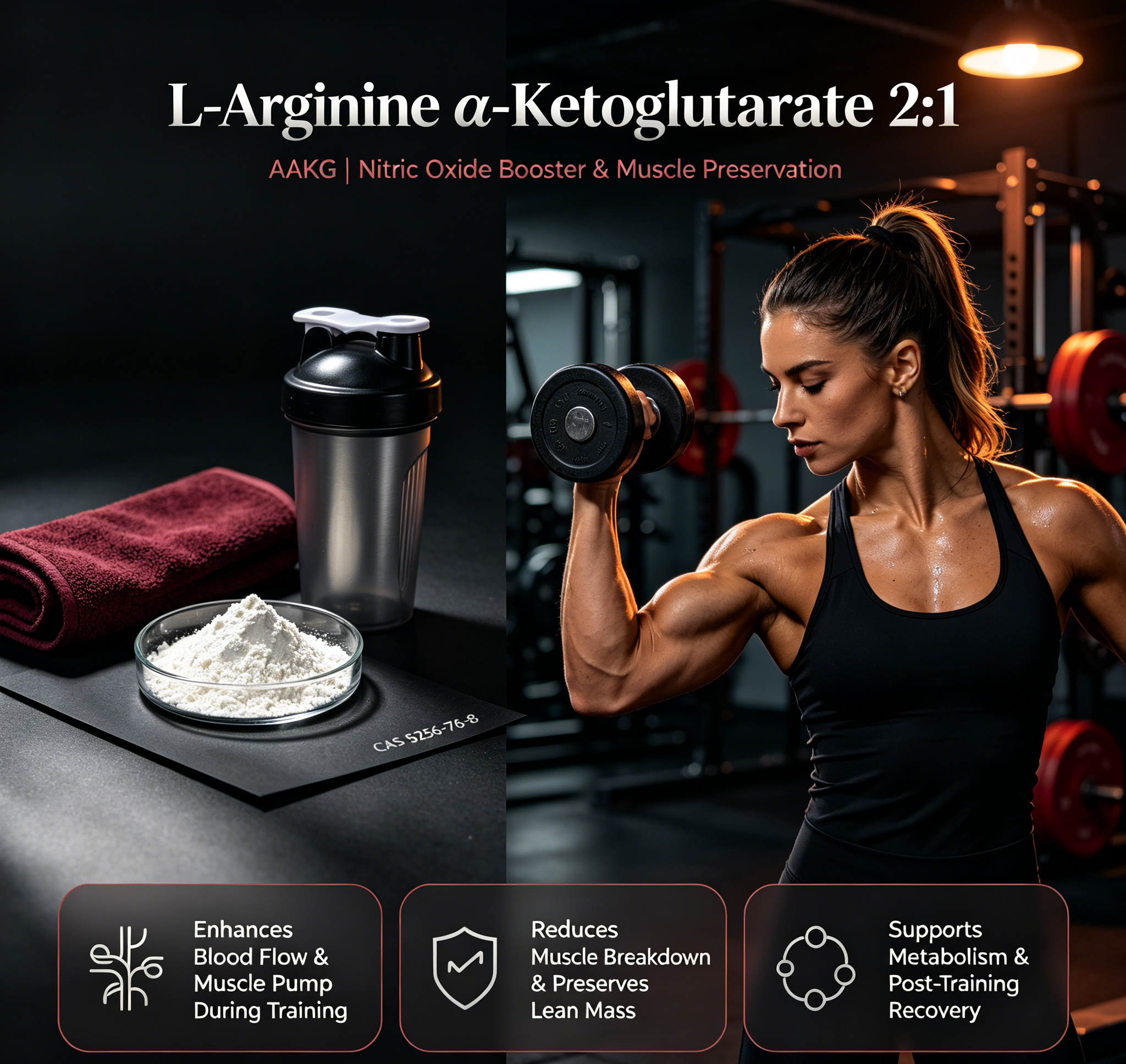 Manufacturer Supply High Quality Best Price L-Arginine 2-oxopentanedioate CAS 5256-76-8 for sport recovery products for sale